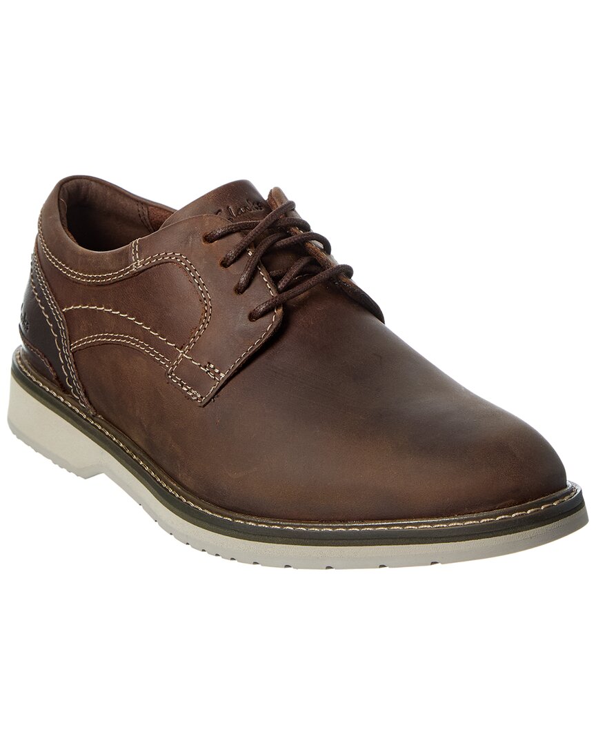 Clarks Monahan Plain Leather Oxford In Brown