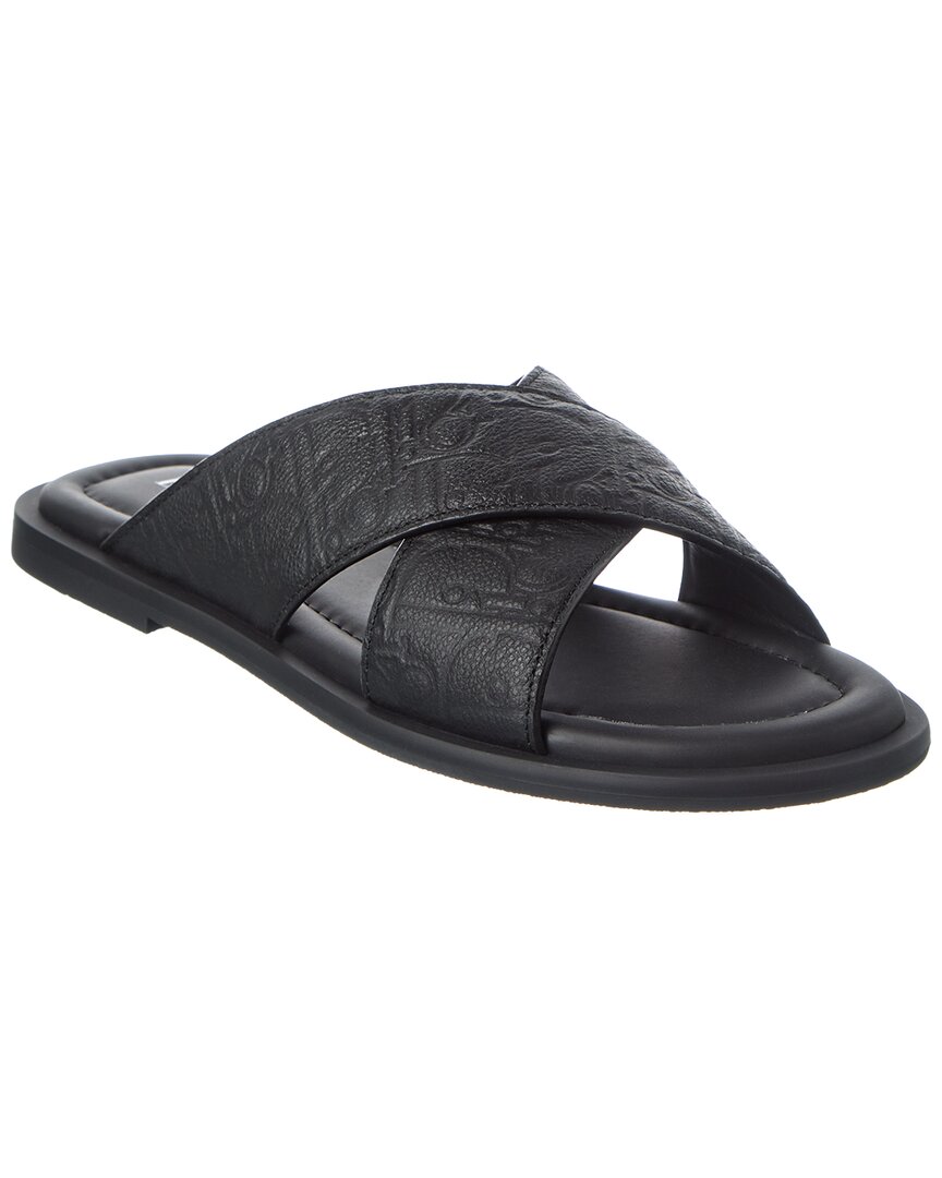 Dior Alias Leather Sandal In Black