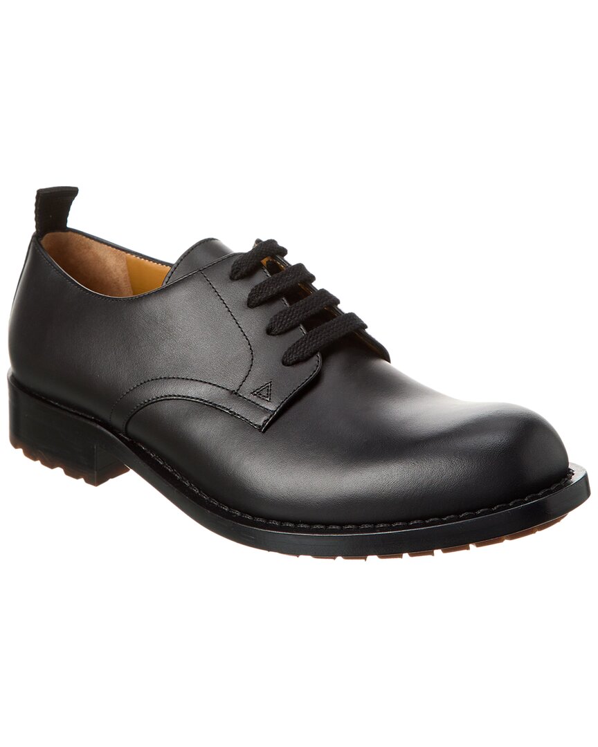 Valentino Rockstud Leather Derby Shoes In Black