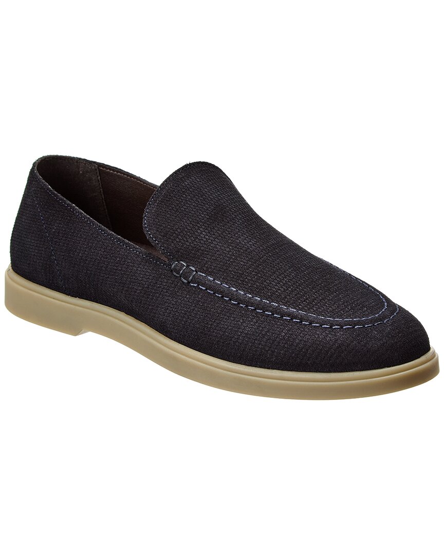 M By Bruno Magli Lucio Suede Loafer In Navy