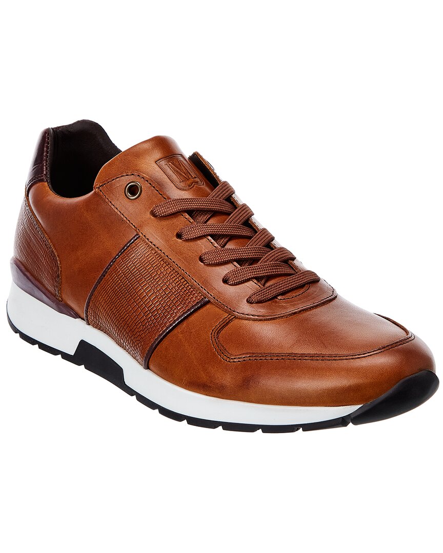 M By Bruno Magli Beta Leather Sneaker In Brown