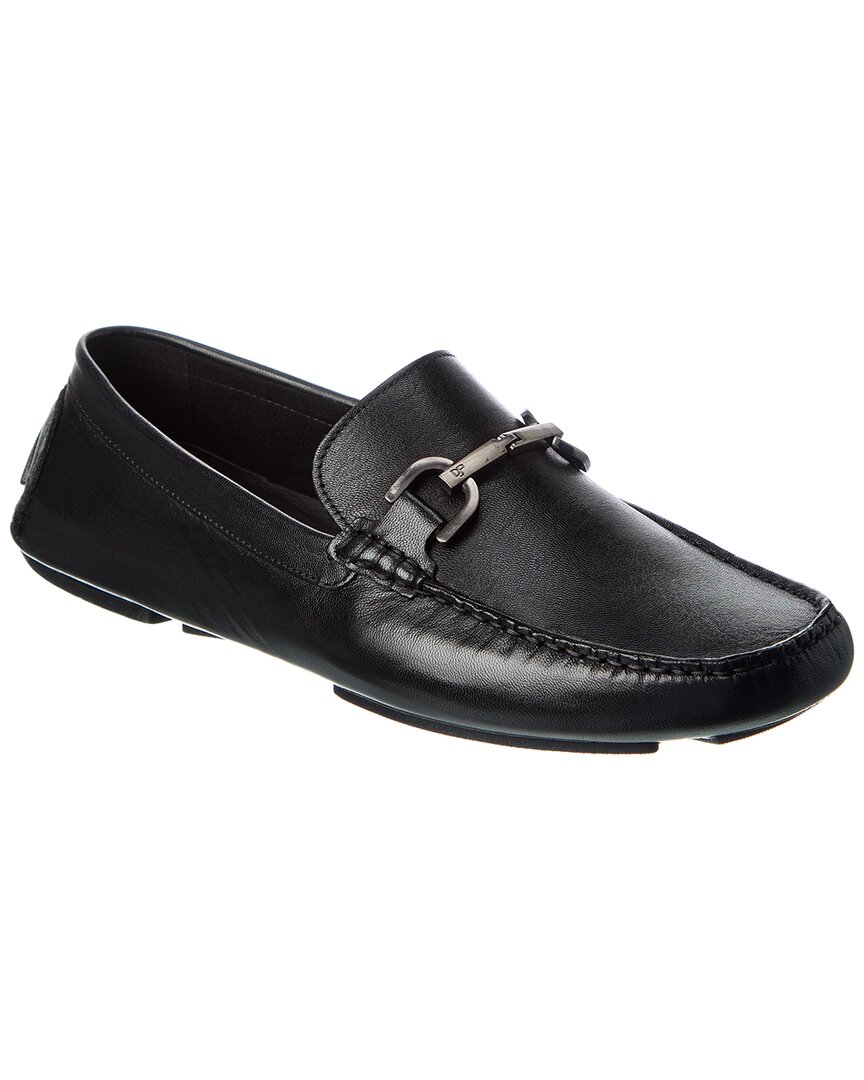 Donald Pliner Victor Leather Driver In Black