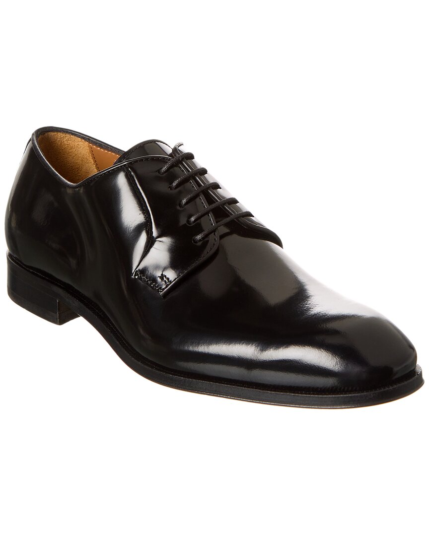 Shop Antonio Maurizi Plain Toe Leather Oxford In Black