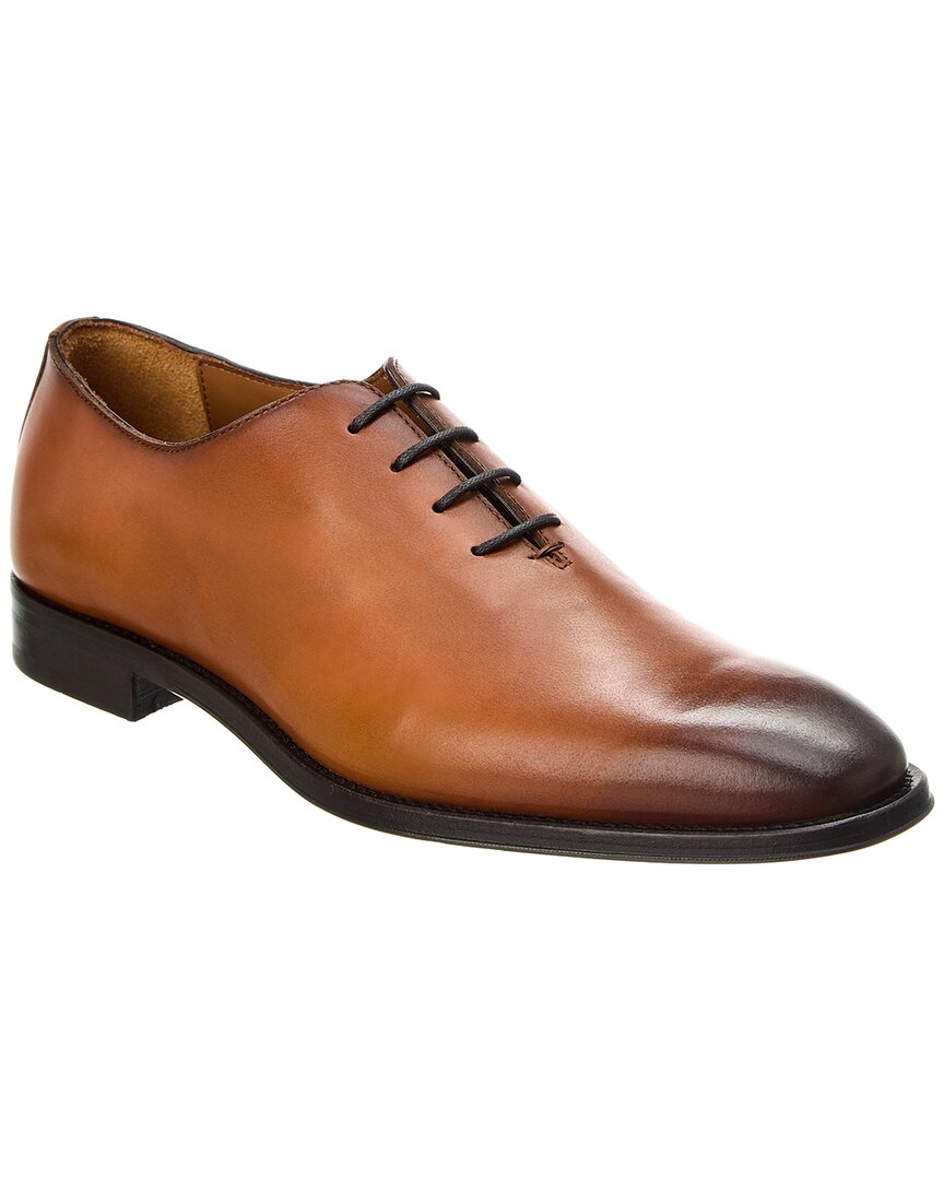 Shop Antonio Maurizi Whole Cut Leather Oxford In Brown