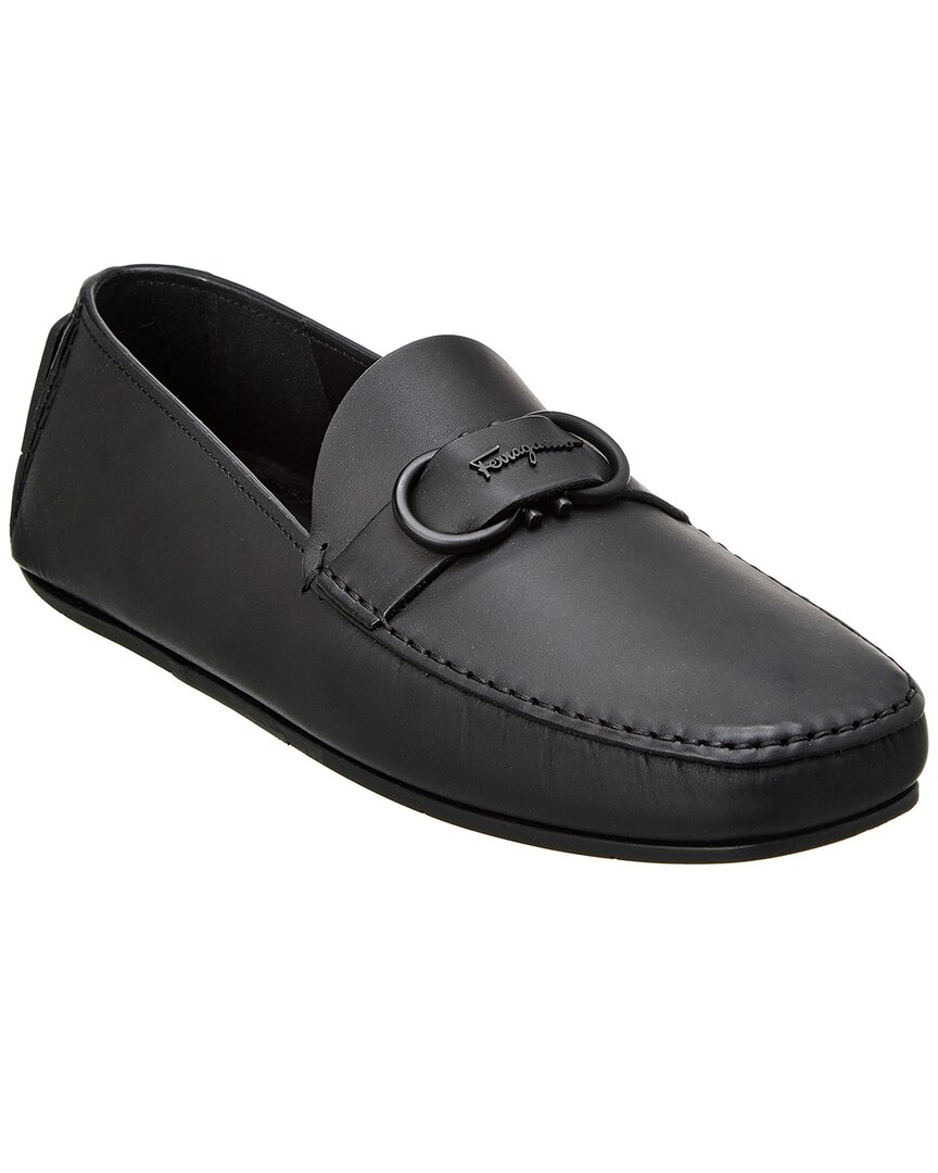 Ferragamo Man Loafers Black Size 11.5 Calfskin In Black
