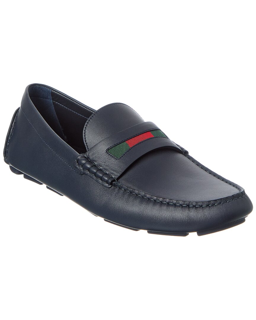 Gucci Gg Logo Leather Loafer Men's | eBay