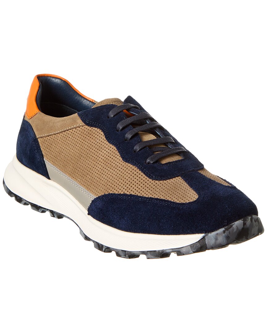 Shop French Connection Ravi Suede Sneaker In Blue