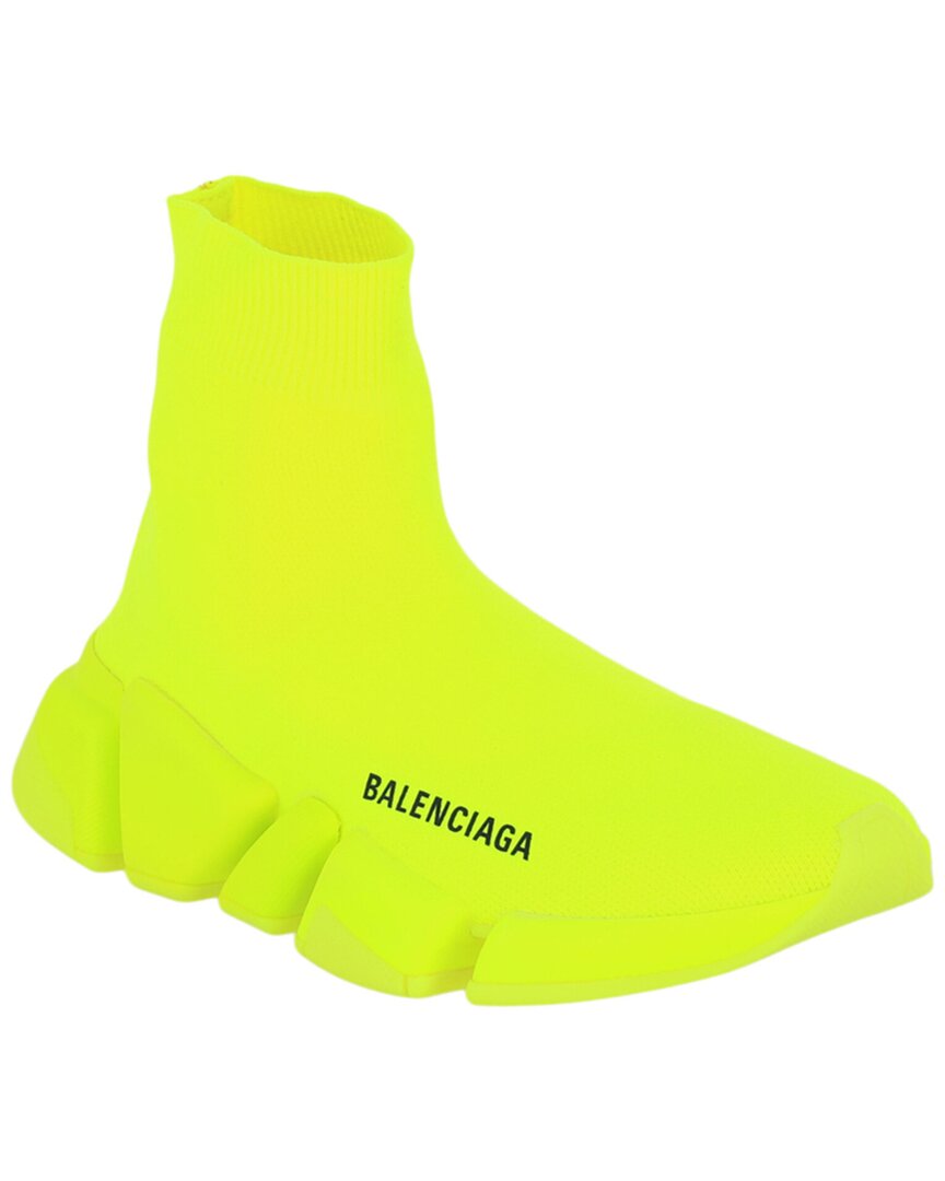Balenciaga Speed Knit Sneaker In Fluo Yellow