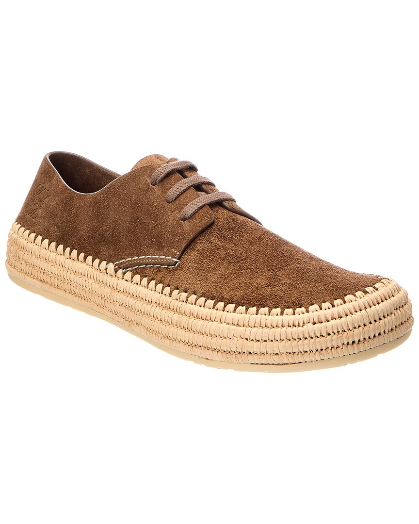 Loewe Suede Espadrille In Brown