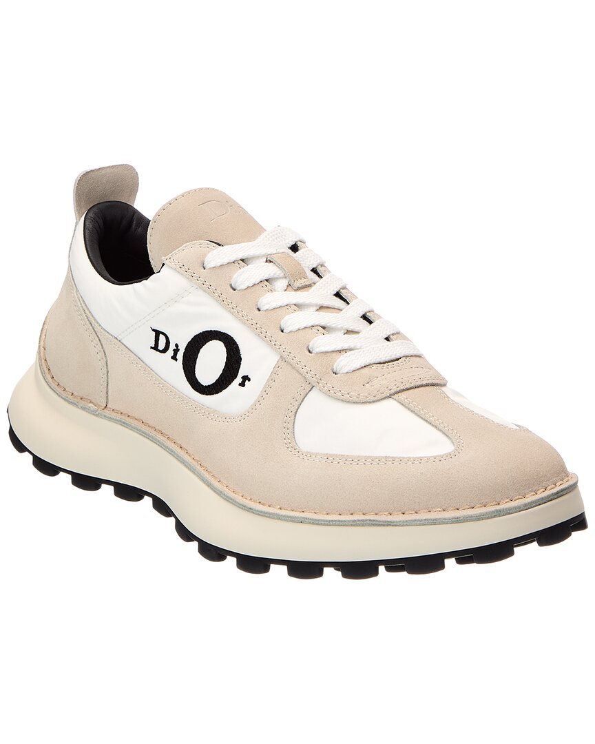 Dior Suede-trim Sneaker In Beige