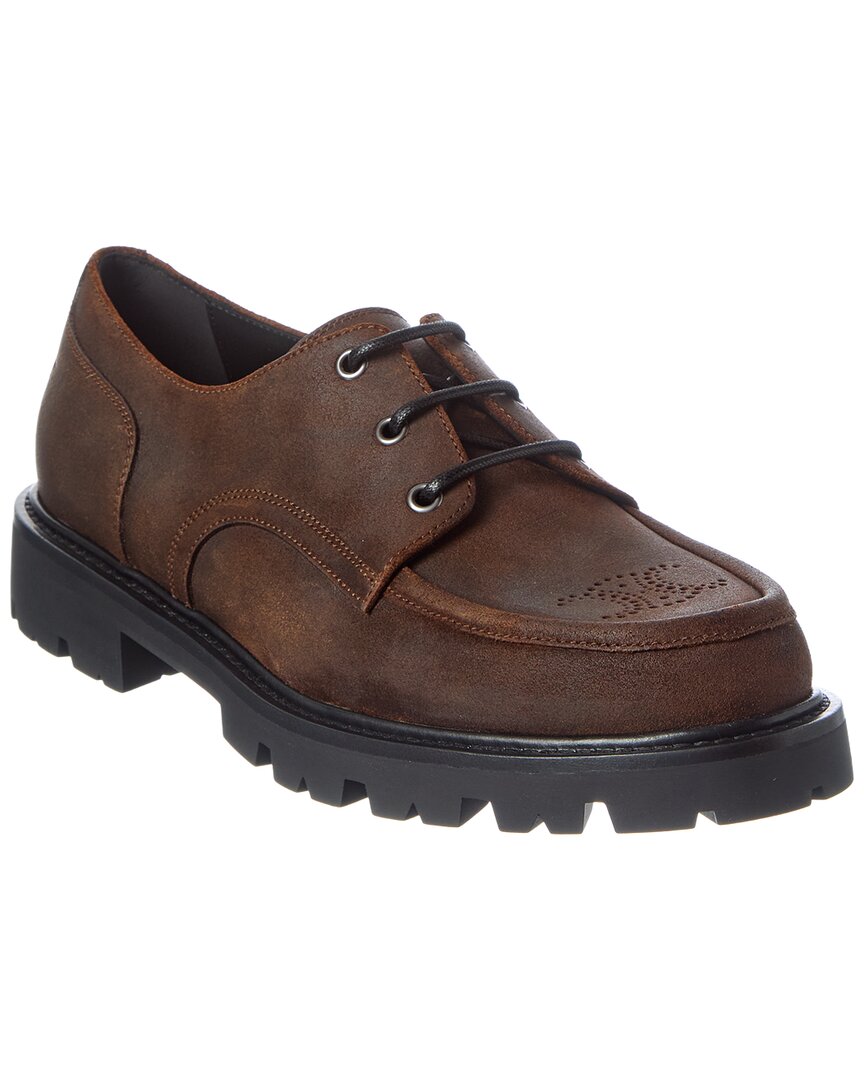 Celine Margaret Leather Loafer In Brown