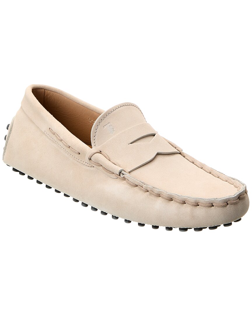 Tod's Gommino Leather Loafer In Beige
