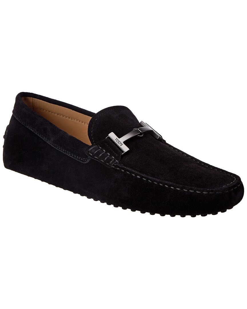 Tod's Gommino Suede Loafer In Black