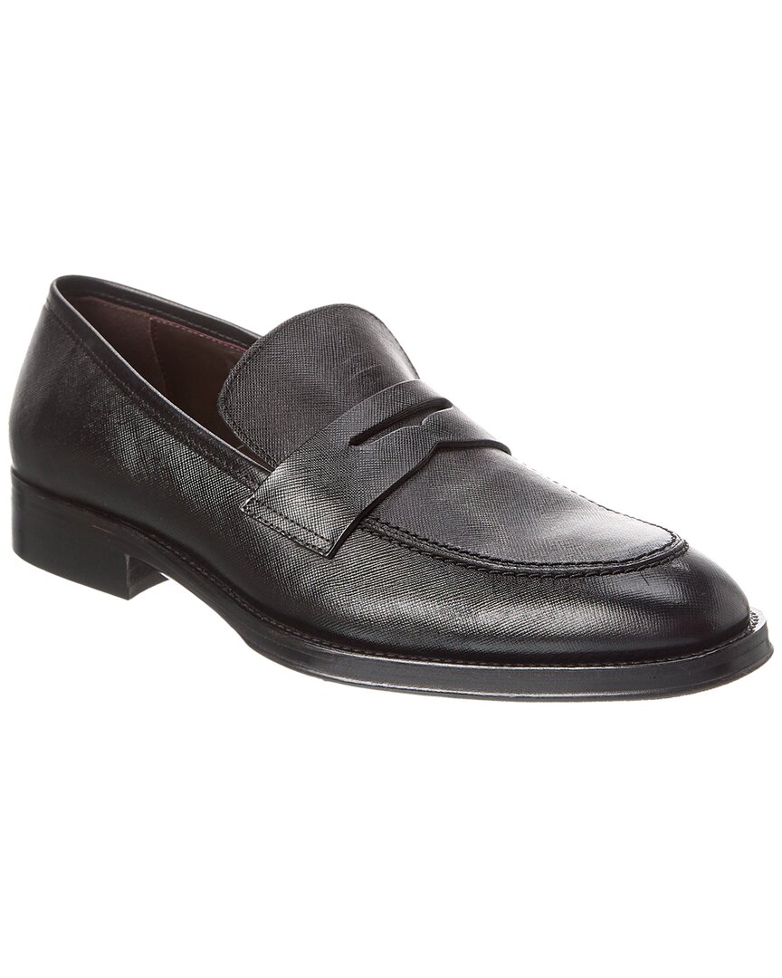 Pre-owned M By Bruno Magli Cosmo Leather Loafer Men's In Black