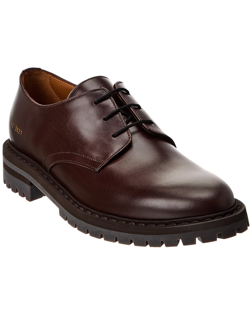 Common Projects Officer's Leather Derby Men's Brown 41