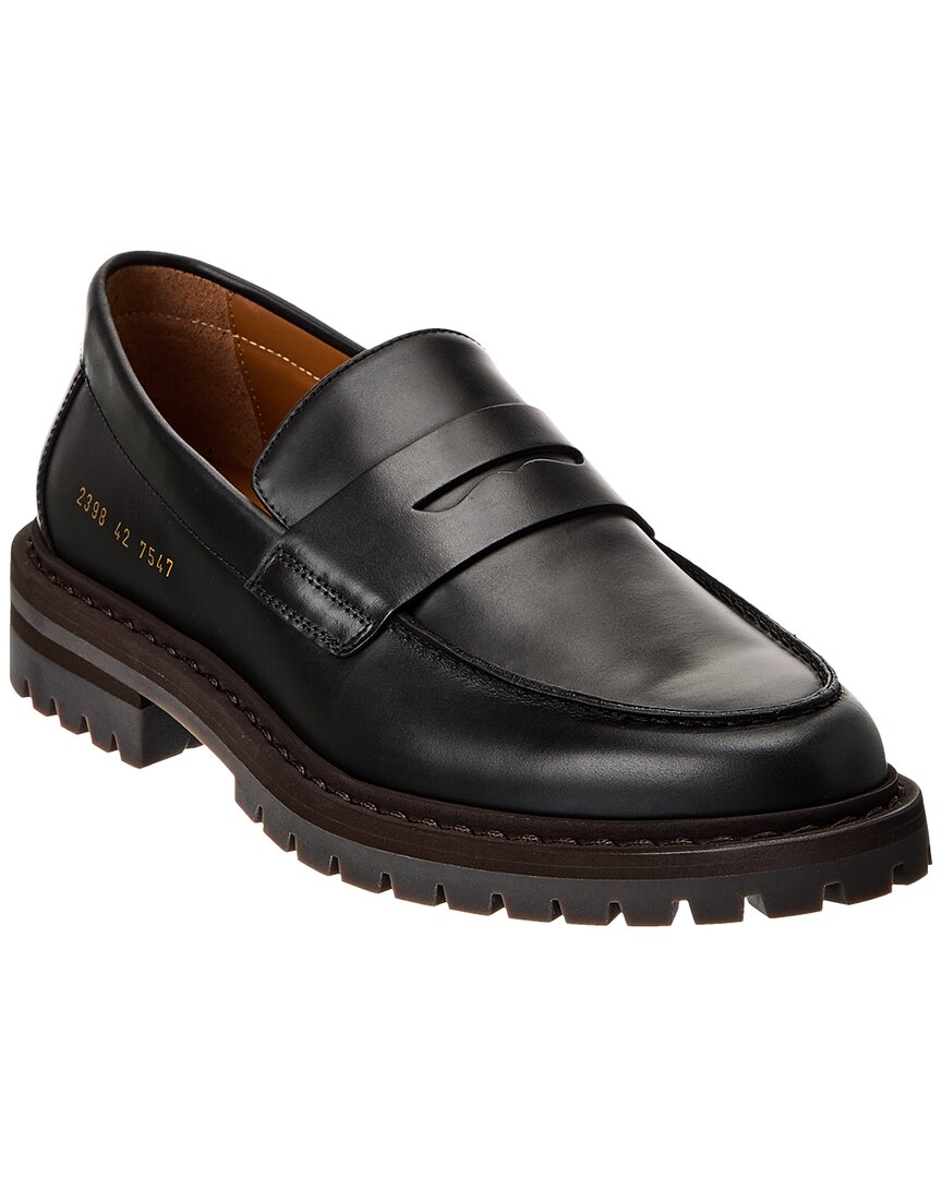Shop Common Projects Leather Loafer In Black