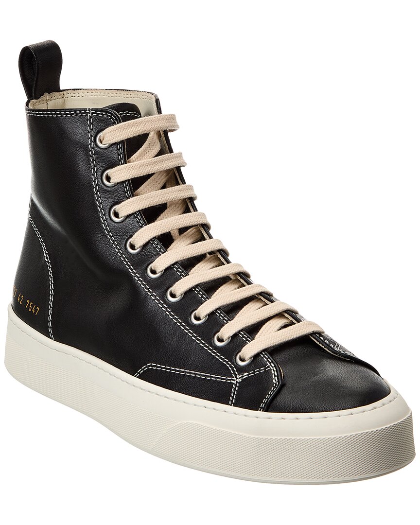 Common Projects Black Tournament High Sneakers In Blue