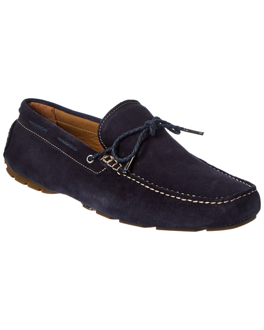 Donald Pliner Dutton02 Suede Driver In Blue