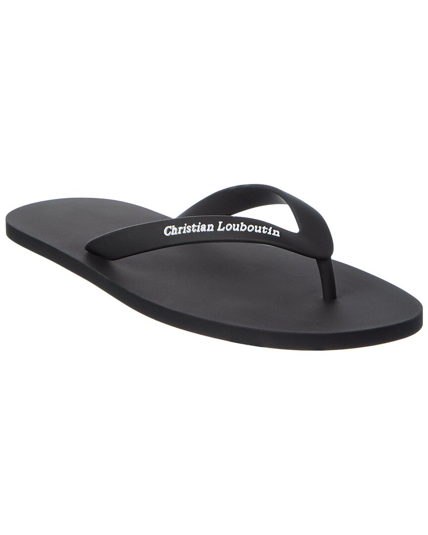 Christian Louboutin The  Rubber Flip Flop In Black