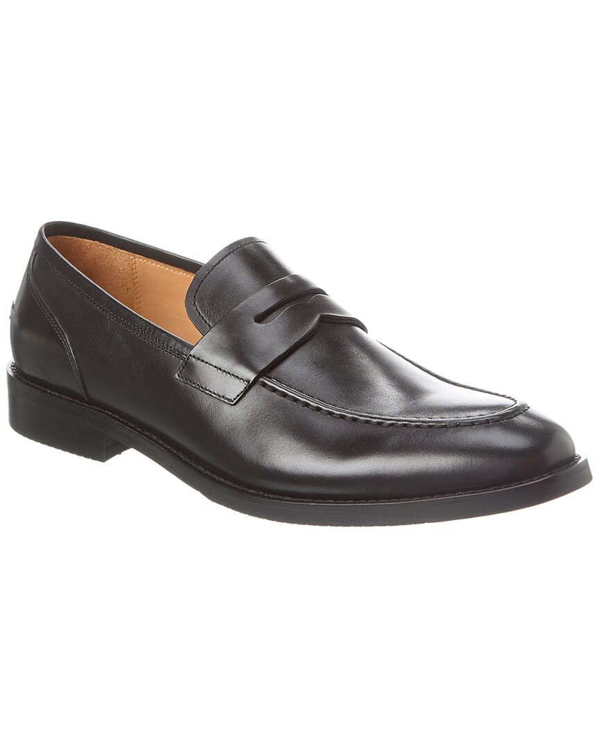 Shop Warfield & Grand Solano Leather Loafer In Black