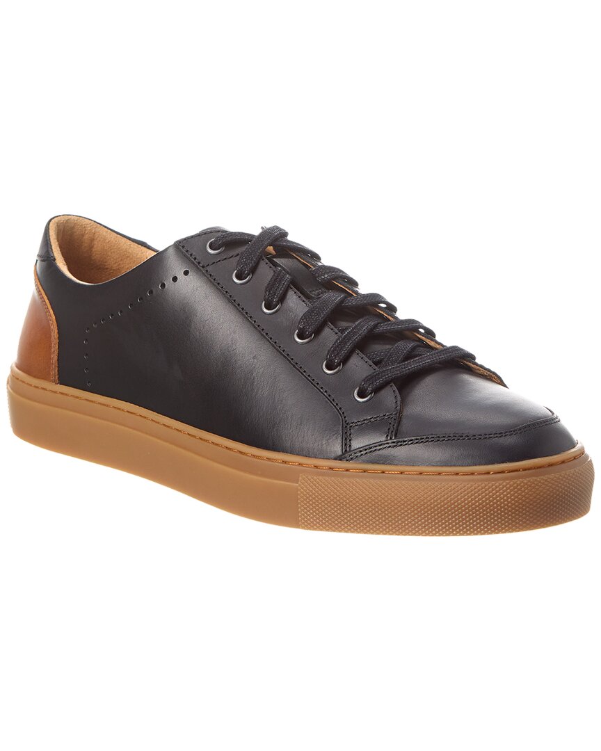 Shop Warfield & Grand Alta Leather Sneaker In Black