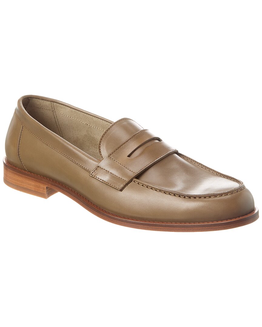 Shop Antonio Maurizi Leather Penny Loafer In Brown
