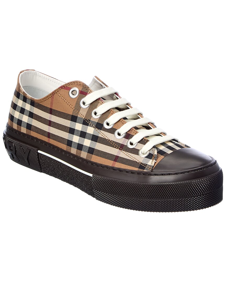 Burberry Vintage Check Canvas Sneaker In Black