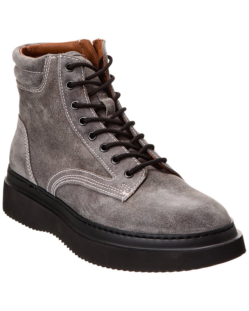 Shop Aquatalia Dante Weatherproof Suede Boot In Grey