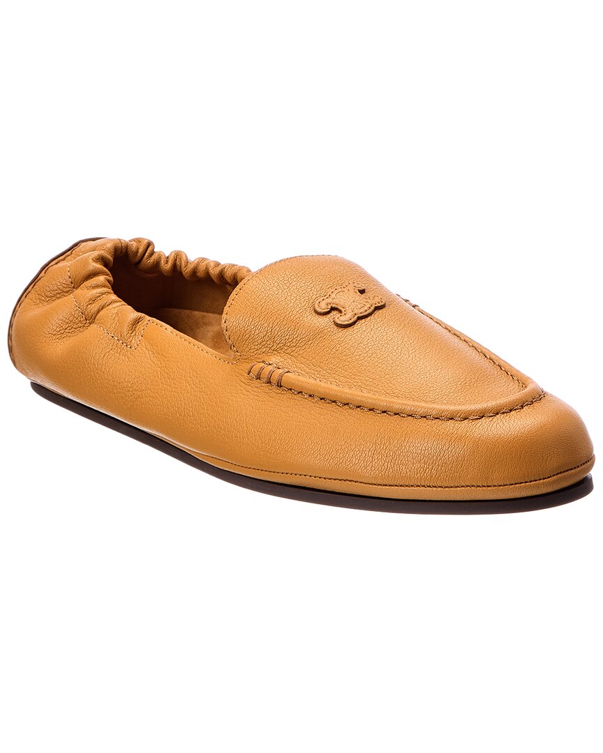 Celine Adam Leather Loafer In Brown