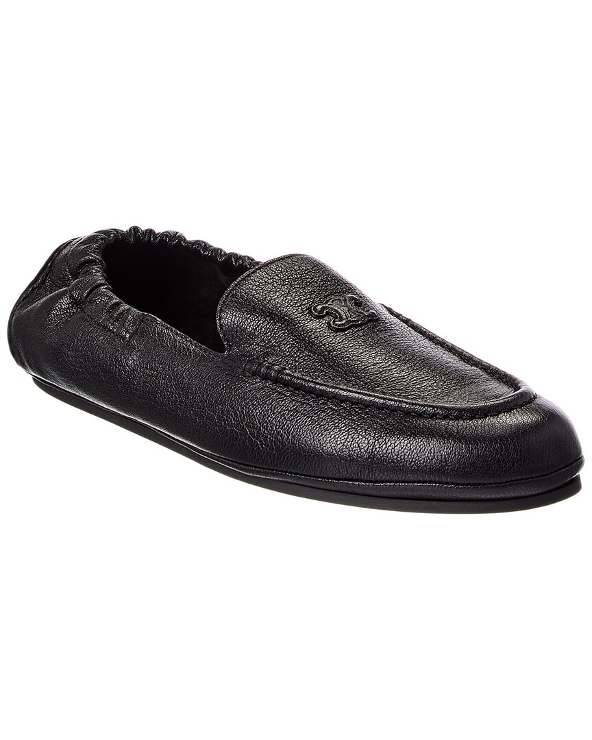Celine Adam Leather Loafer In Black