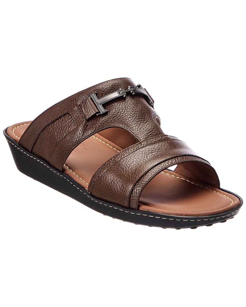 Tod's Leather Sandal In Brown