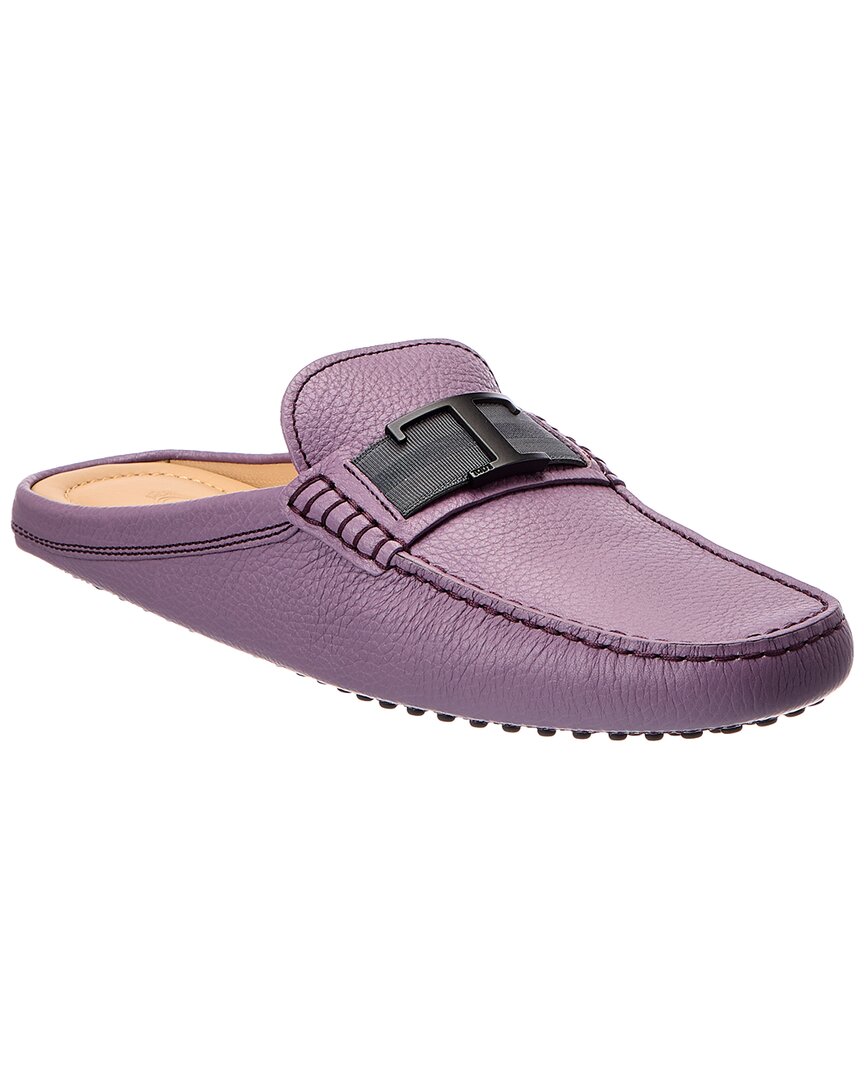 Tod's Leather Mule In Purple