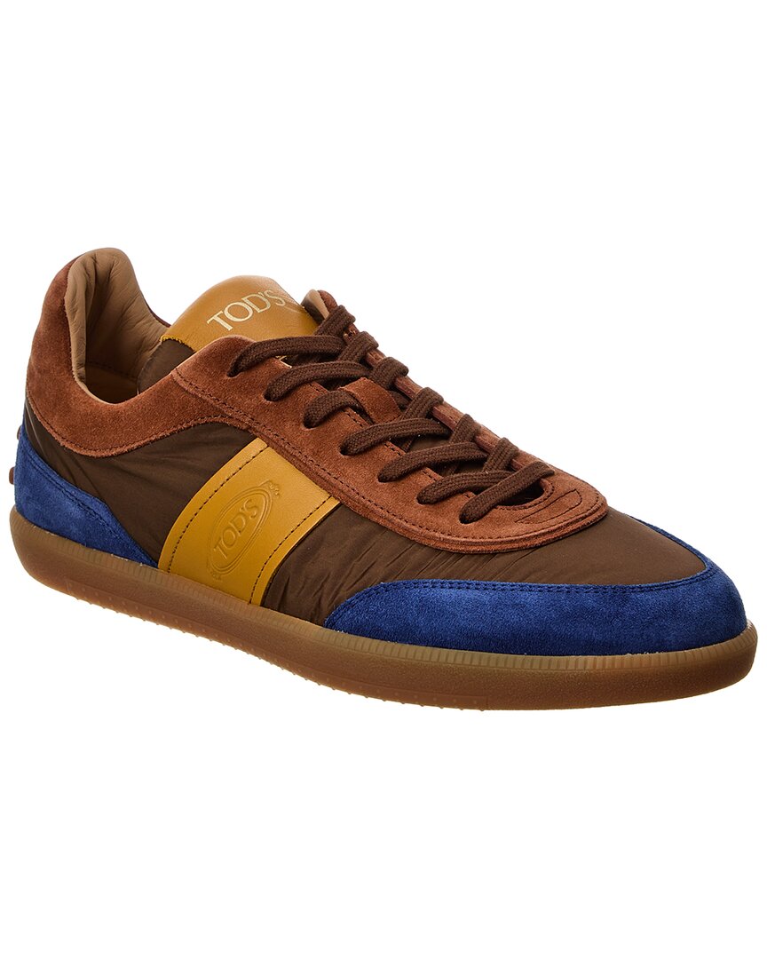 Shop Tod's Leather & Suede Sneaker In Yellow