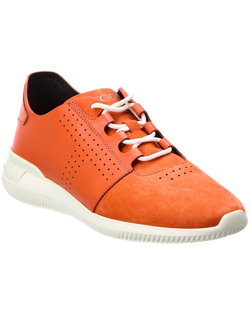 Shop Tod's Leather & Suede Sneaker In Orange