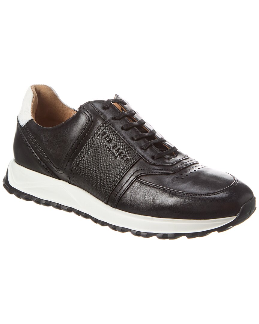 Ted Baker Men's Frayne Leather And Suede Retro-style Sneaker In Black