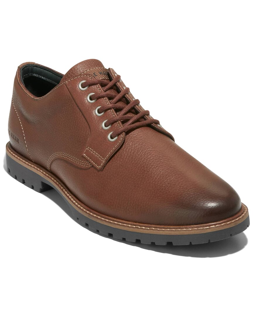 Shop Cole Haan Midland Lug Plain Toe Leather Oxford In Brown
