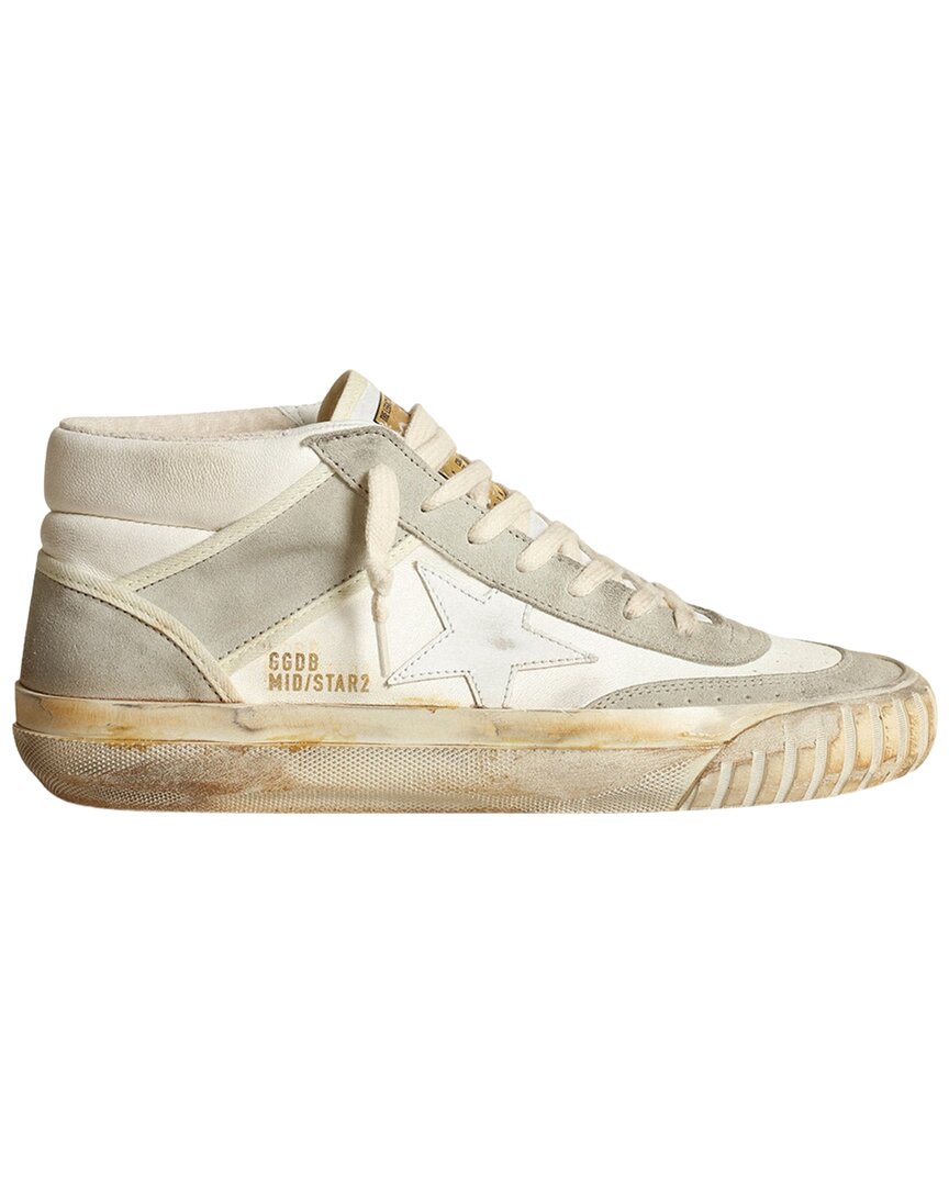 Shop Golden Goose Mid Star 2 Leather Sneaker