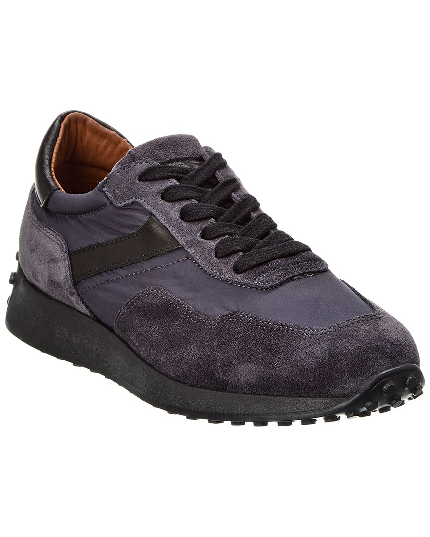 Shop Aquatalia Maurizio Weatherproof Nylon & Suede Sneaker In Grey