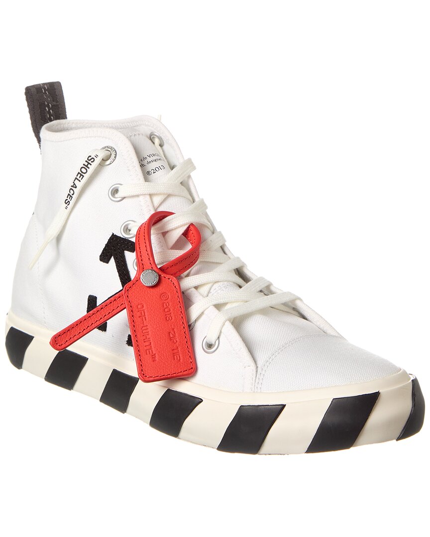 Shop Off-white ™ Mid Top Vulcanized Canvas Sneaker