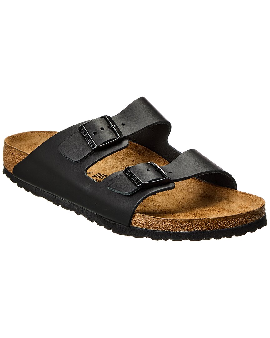 Shop Birkenstock Arizona Bs Narrow Fit Leather Sandal In Black