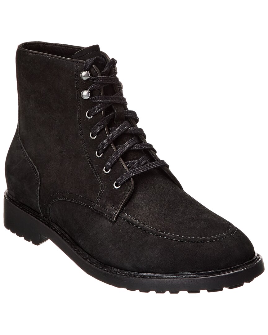 Warfield & Grand Apron Toe Leather Boots In Black