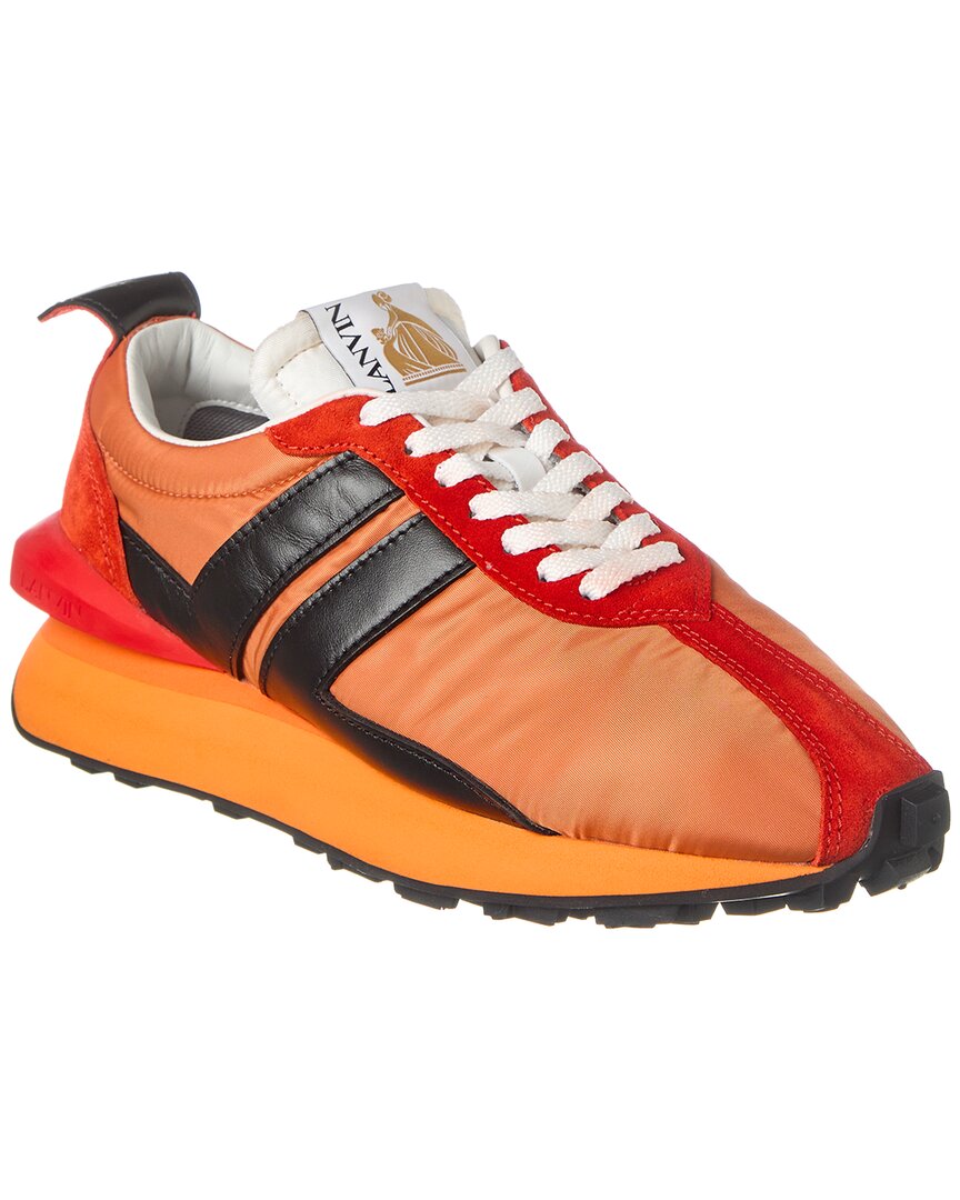 Lanvin Bumpr Leather Sneaker In Orange