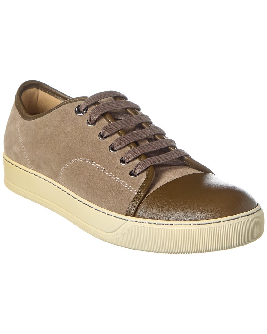 Lanvin Suede & Leather Sneaker In Brown