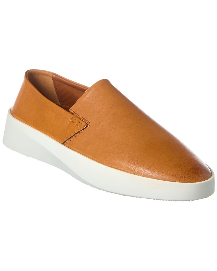 Shop Wolf & Shepherd Cruise Leather Slip-on In Brown