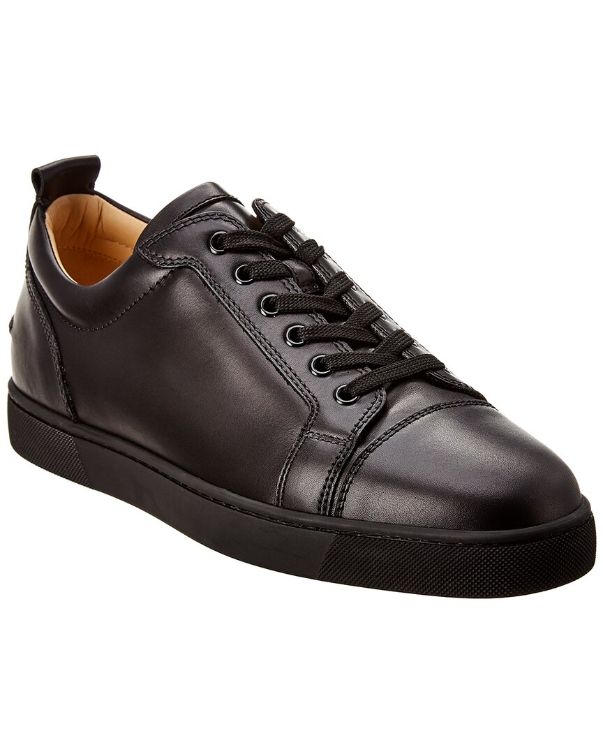Shop Christian Louboutin Louis Junior Leather Sneaker In Black