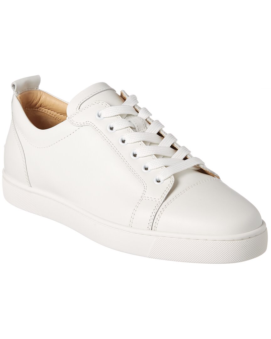 Christian Louboutin Rantulow Full-grain Leather Sneakers In White
