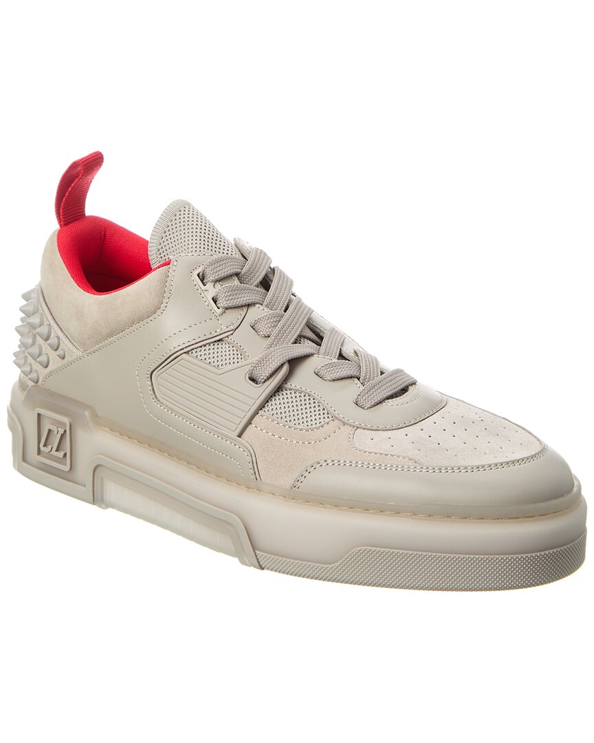 Christian Louboutin Astroloubi Leather & Suede Sneaker In Grey