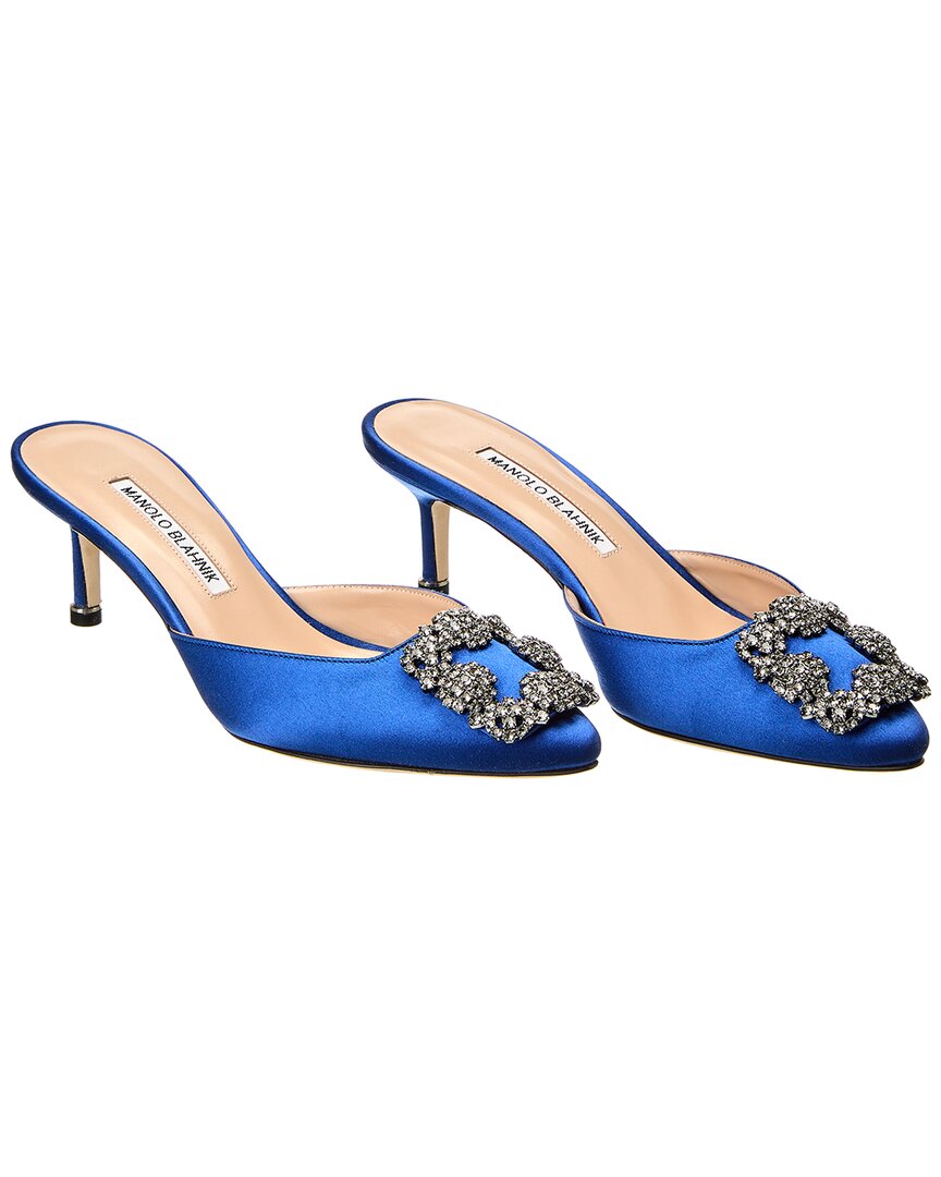MANOLO BLAHNIK MANOLO BLAHNIK HANGISIMU 50 SATIN PUMP (AUTHENTIC PRE-OWNED)
