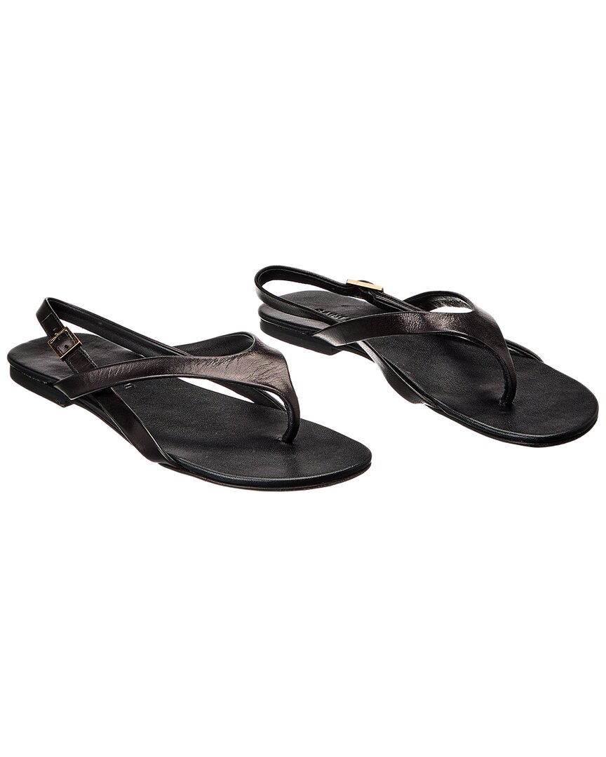Saint Laurent Keith Leather Sandal (authentic ) In Black