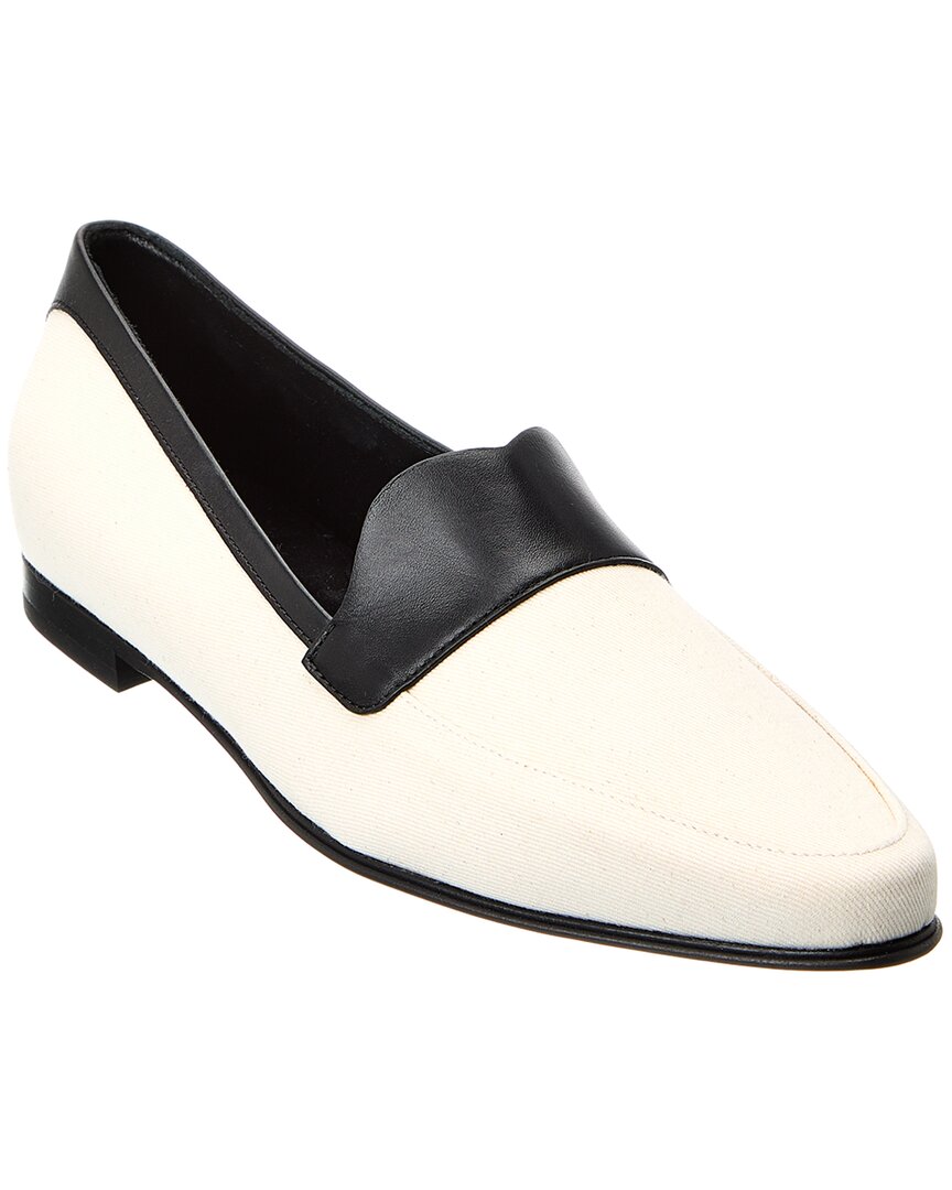 Khaite Pippen Loafers Aus Canvas Mit Lederbesatz